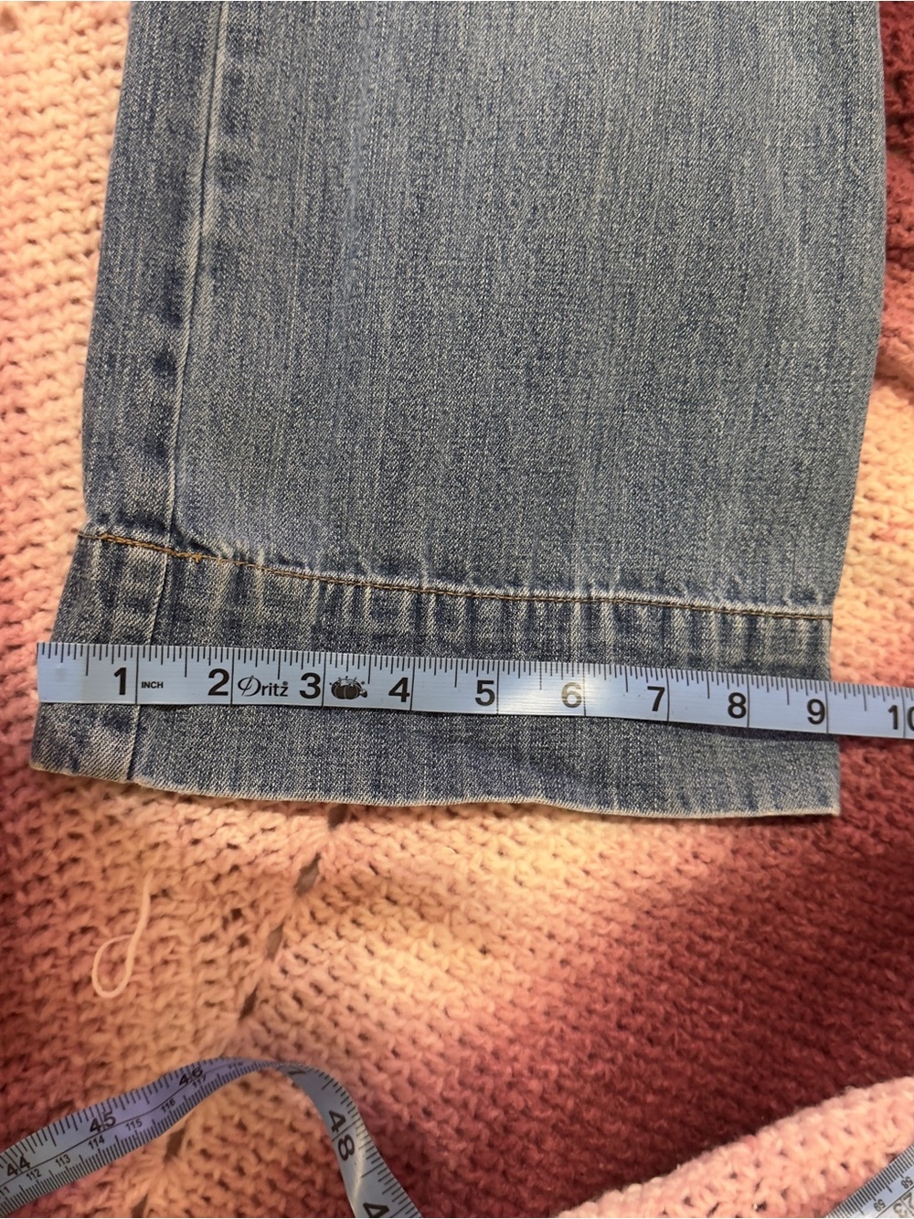 Vintage old navy Light Blue Women's Drawstring Denim Jeans - Picture 12 of 12